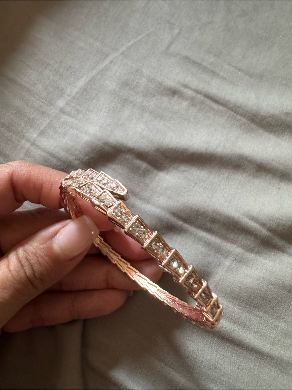 Rose Gold Crystal Tennis Bracelet